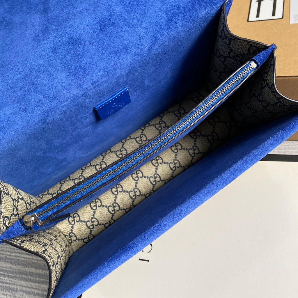 Gucci 400249 Dionysus small GG shoulder bag flower blue