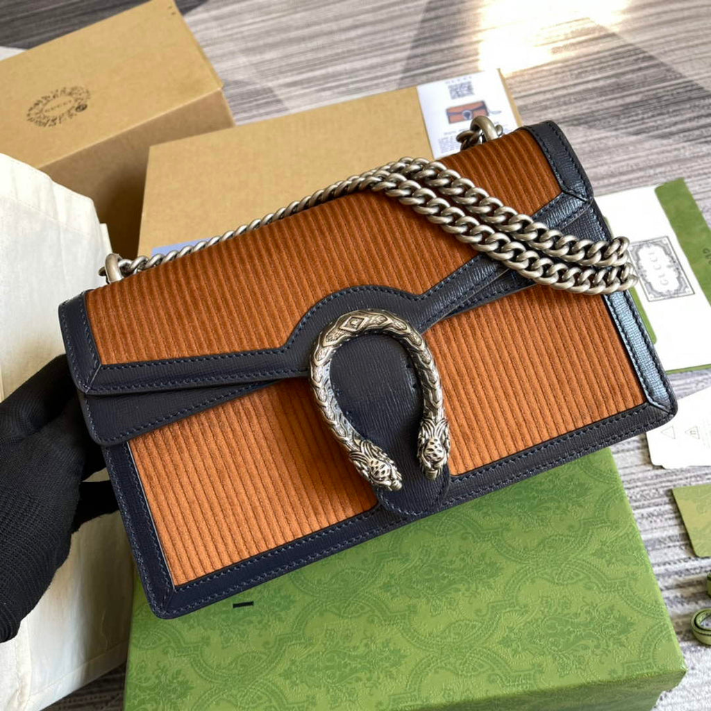 Gucci 400249 Dionysus small shoulder bag blue brown