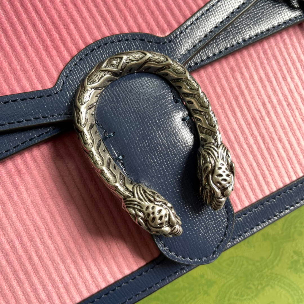 Gucci 400249 Dionysus small shoulder bag blue pink