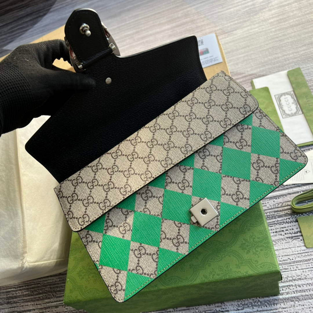 Gucci 400249 Dionysus small shoulder bag beige black