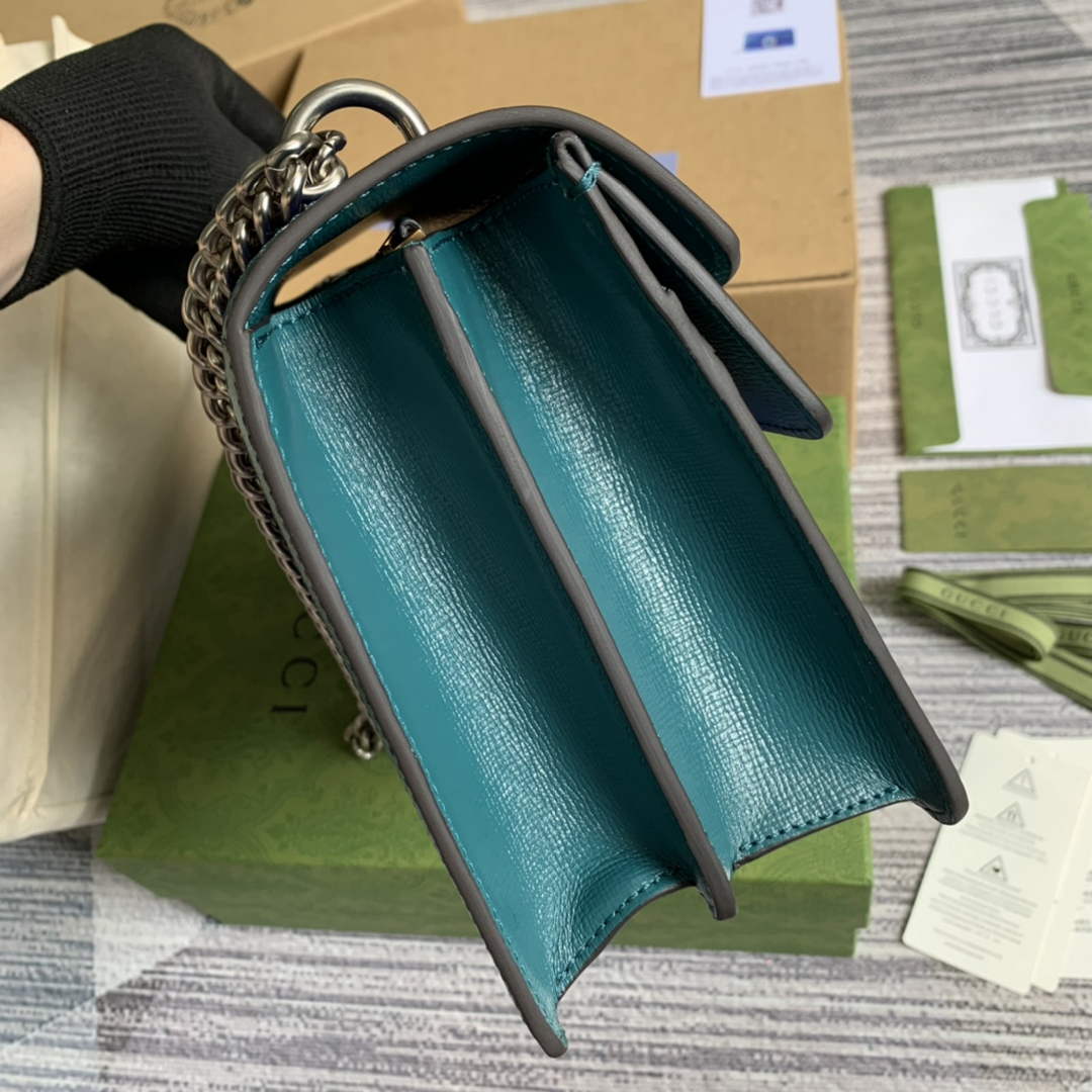 Gucci 400249 Dionysus small shoulder bag blue green