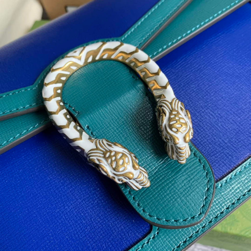 Gucci 400249 Dionysus small shoulder bag blue green