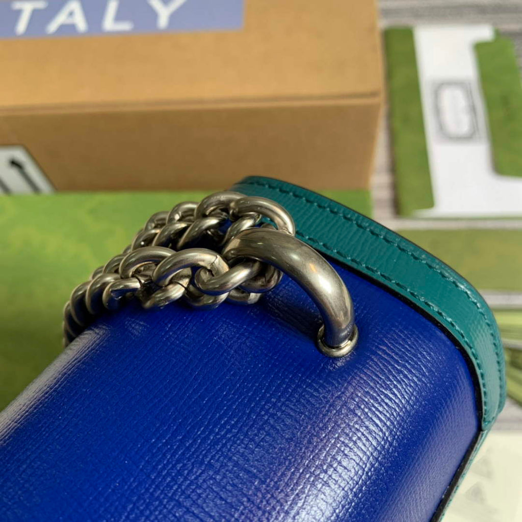 Gucci 400249 Dionysus small shoulder bag blue green