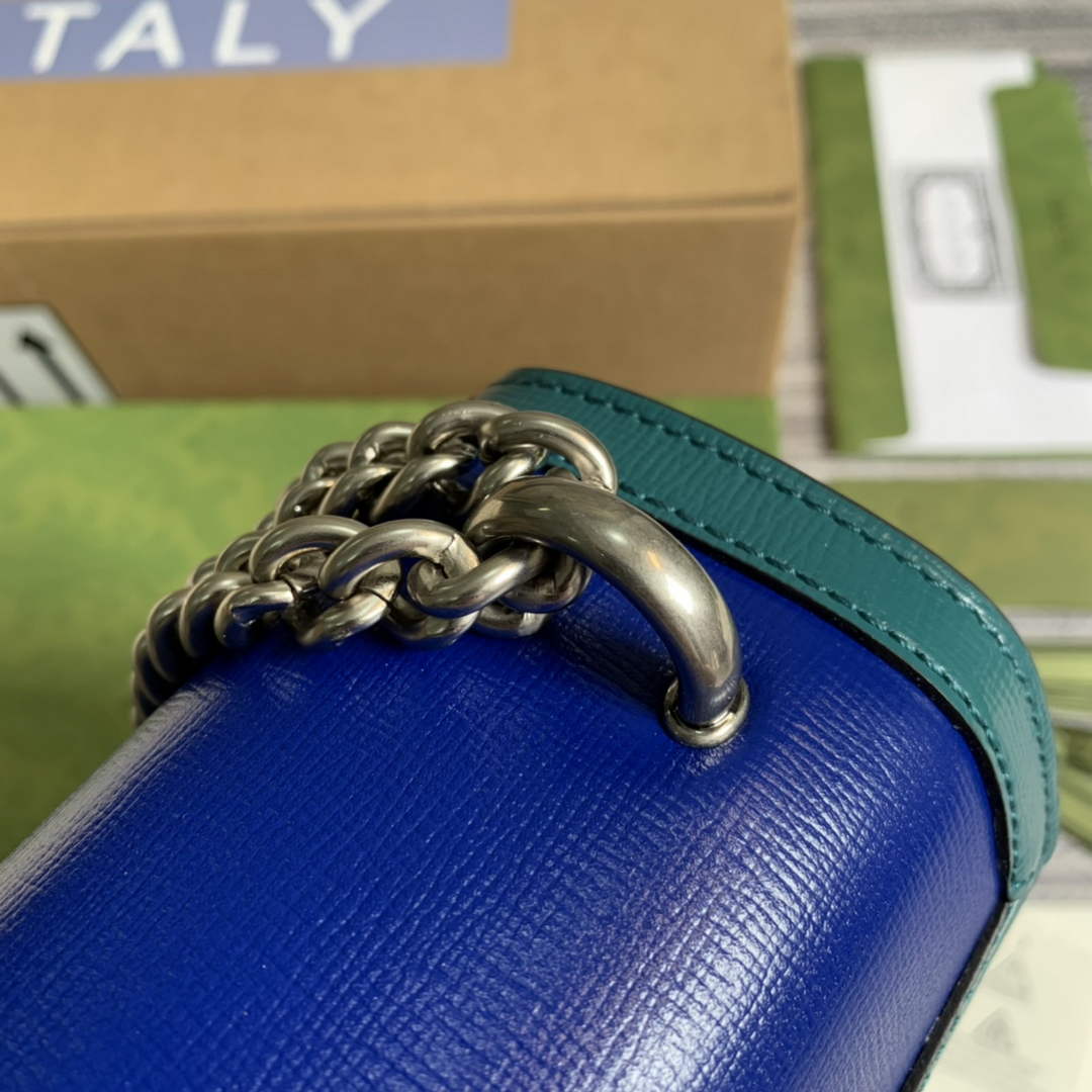 Gucci 400249 Dionysus small shoulder bag blue green