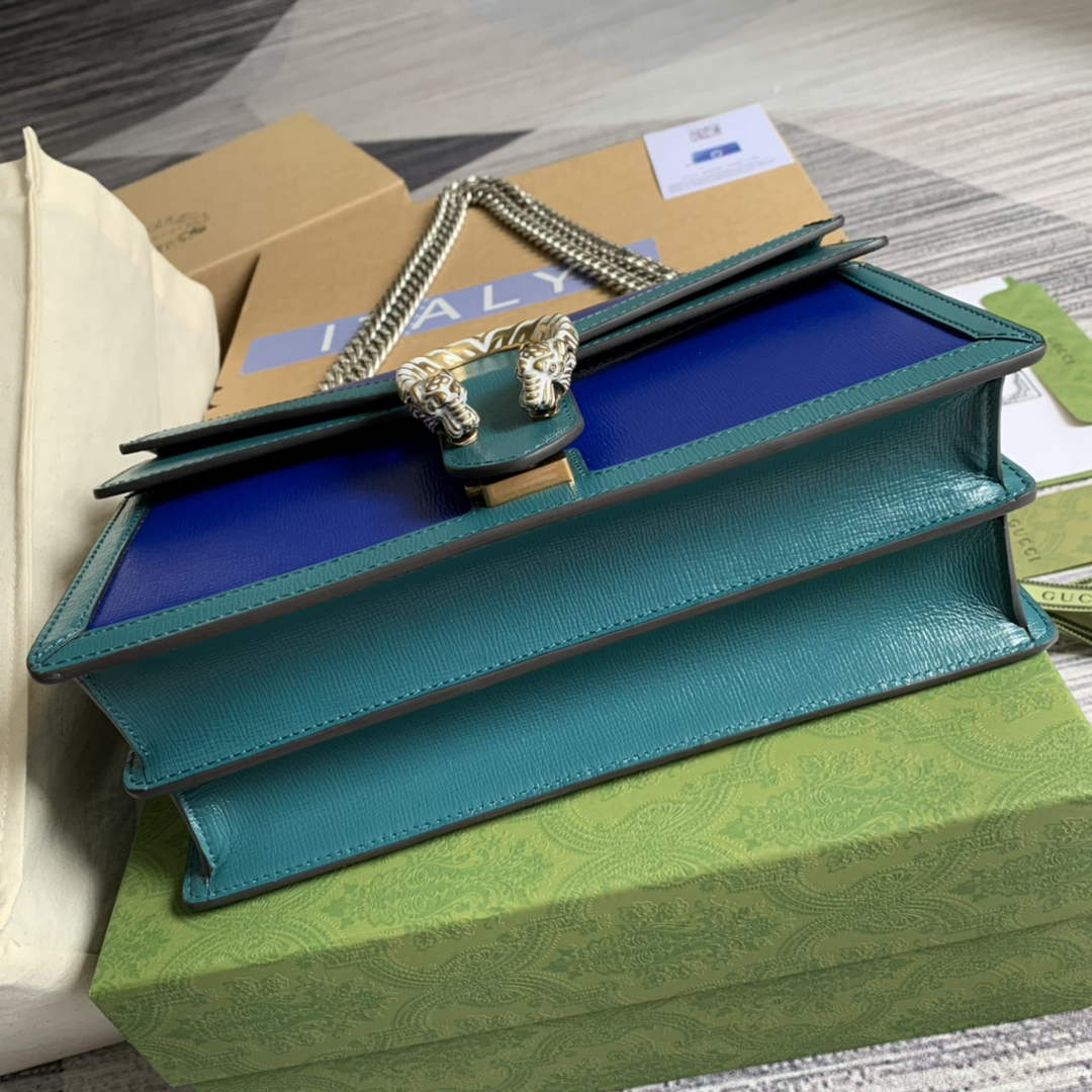 Gucci 400249 Dionysus small shoulder bag blue green