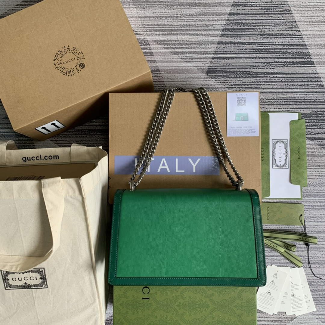 Gucci 400249 Dionysus small shoulder bag green
