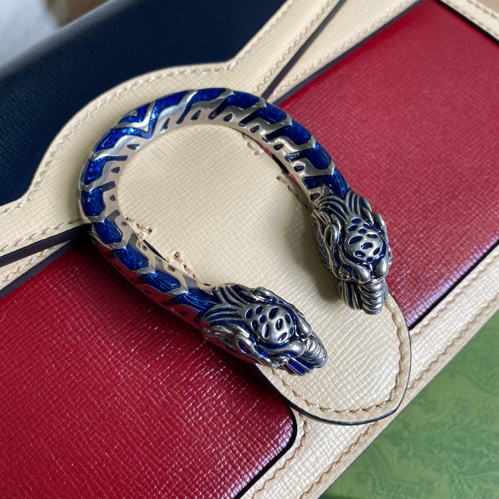Gucci 400249 Dionysus small shoulder bag red blue