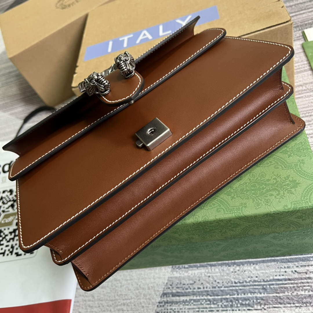 Gucci 400249 Dionysus small shoulder bag leather brown