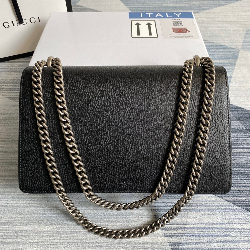 Gucci 400249 Dionysus small shoulder bag leather black