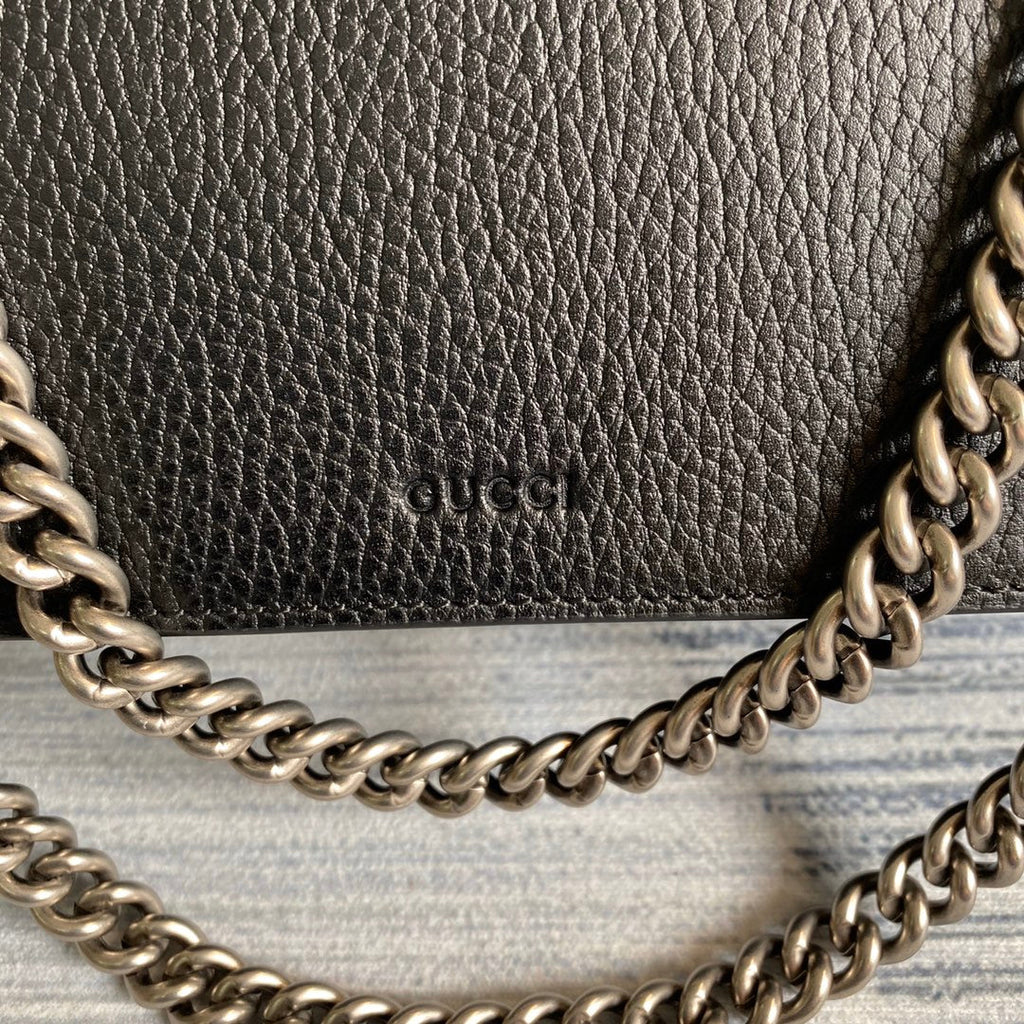 Gucci 400249 Dionysus small shoulder bag leather black