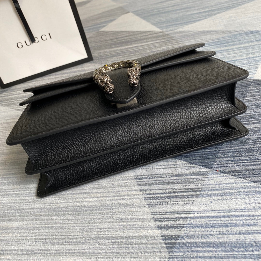 Gucci 400249 Dionysus small shoulder bag leather black