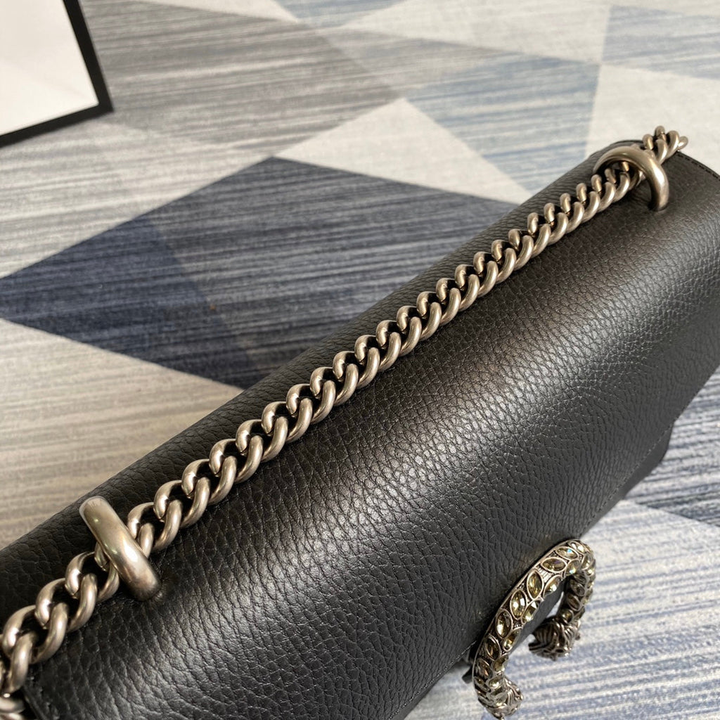 Gucci 400249 Dionysus small shoulder bag leather black