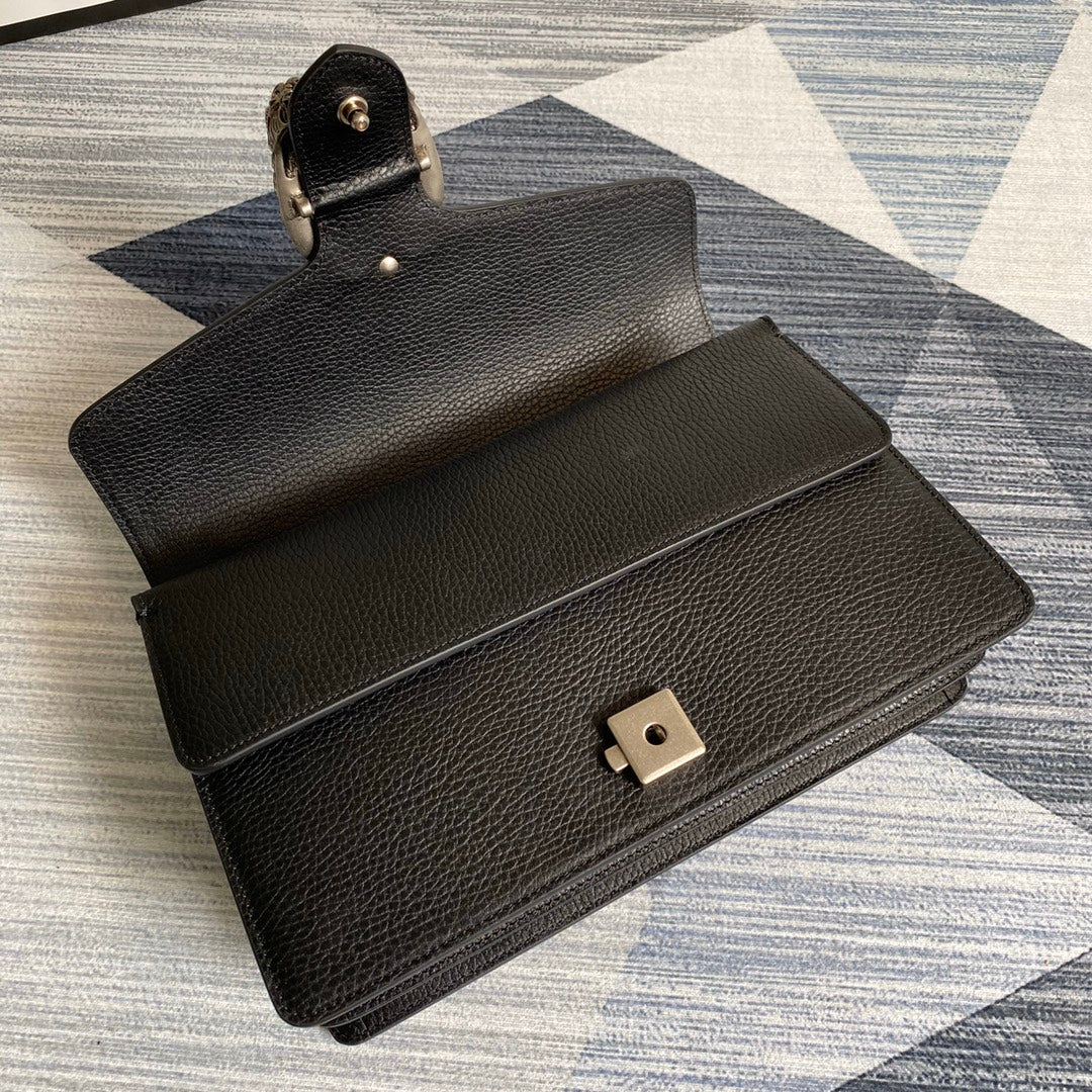 Gucci 400249 Dionysus small shoulder bag leather black