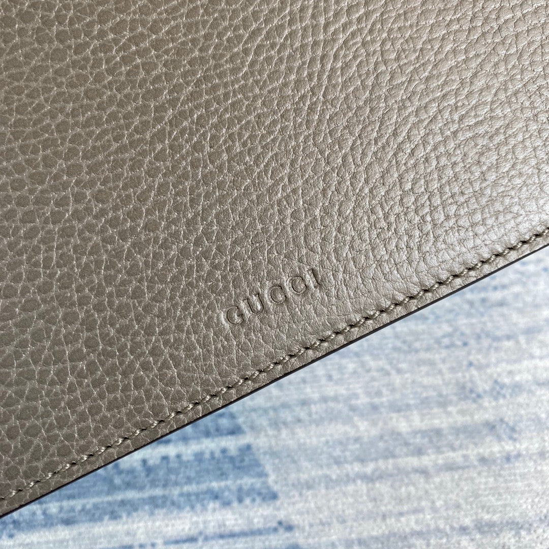 Gucci 400249 Dionysus small shoulder bag leather gray