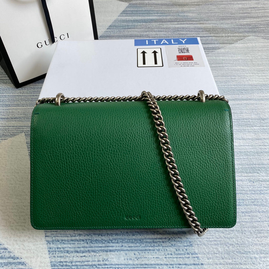 Gucci 400249 Dionysus small shoulder bag leather green