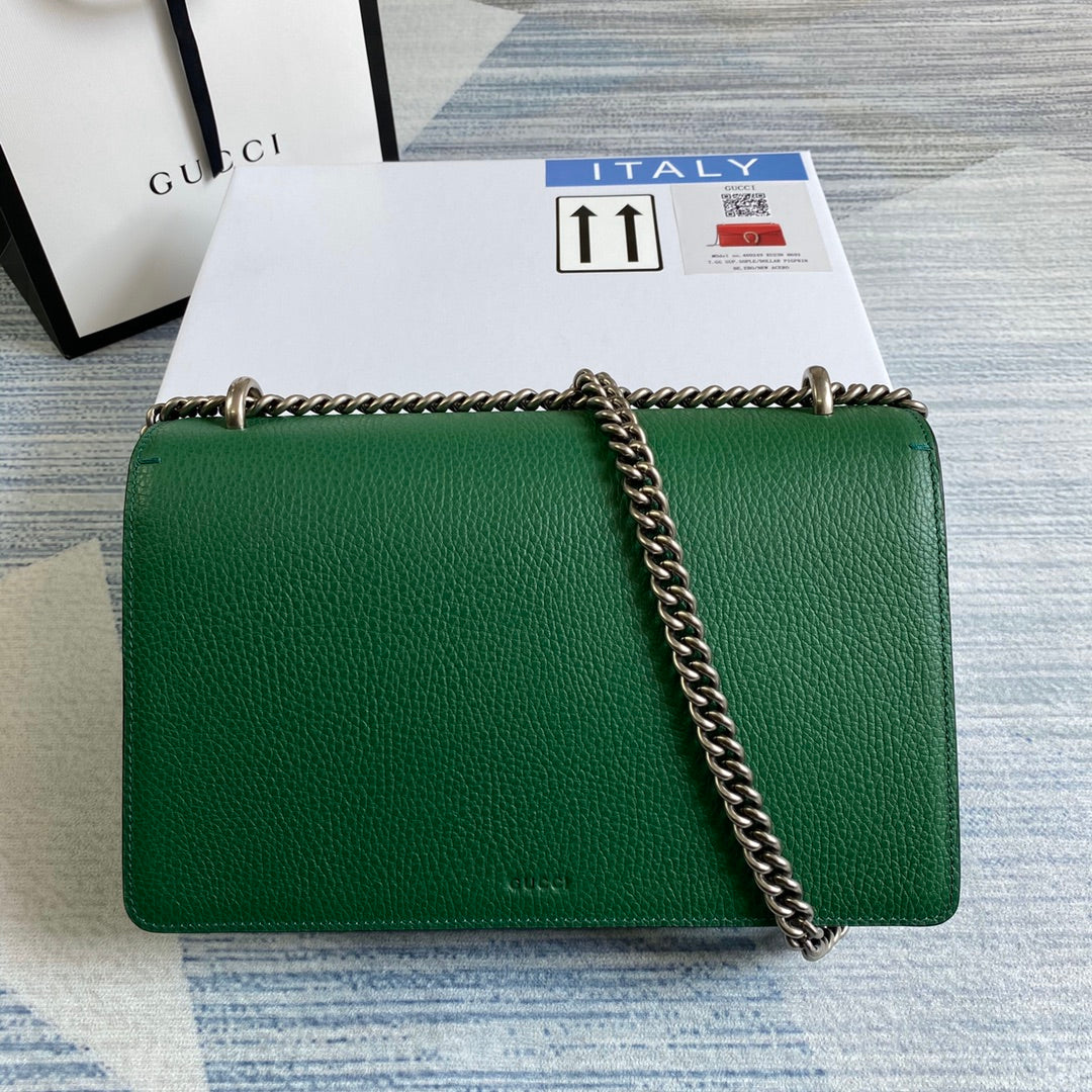 Gucci 400249 Dionysus small shoulder bag leather green