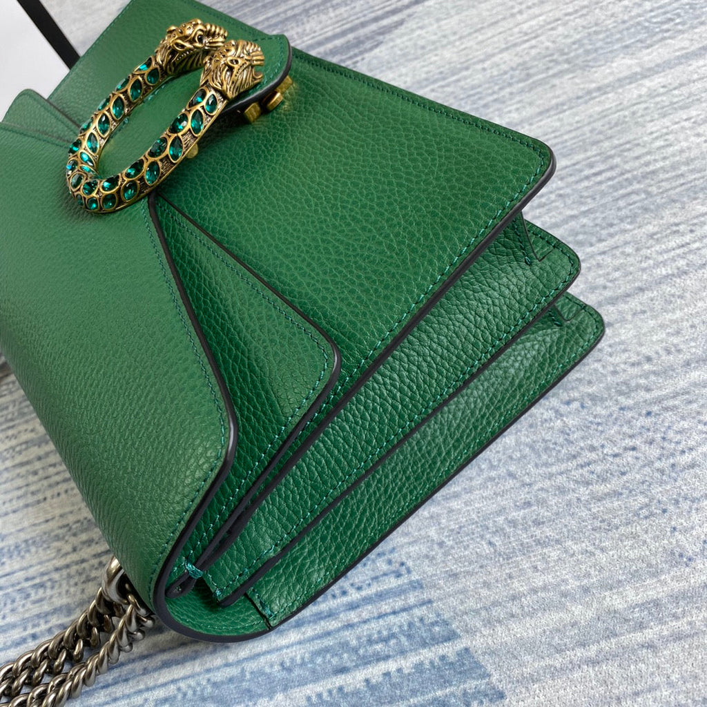 Gucci 400249 Dionysus small shoulder bag leather green