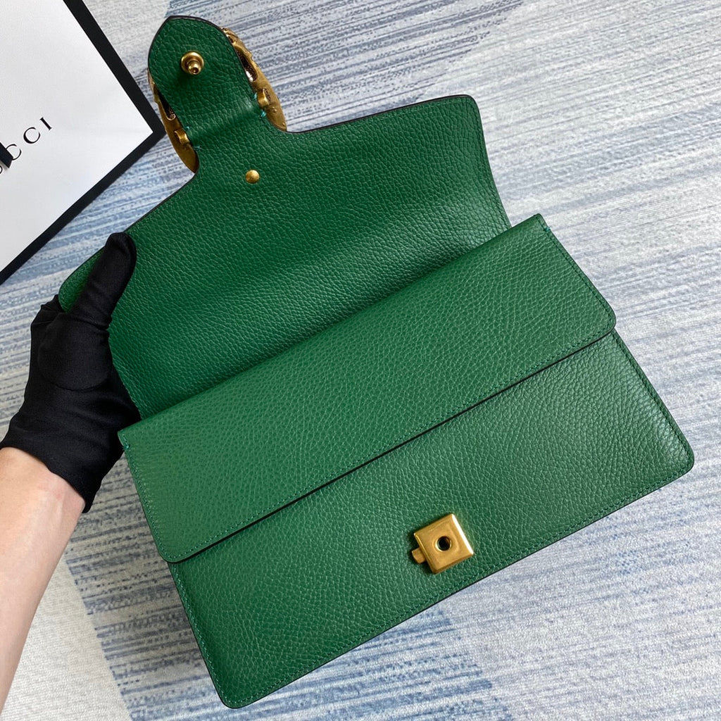 Gucci 400249 Dionysus small shoulder bag leather green