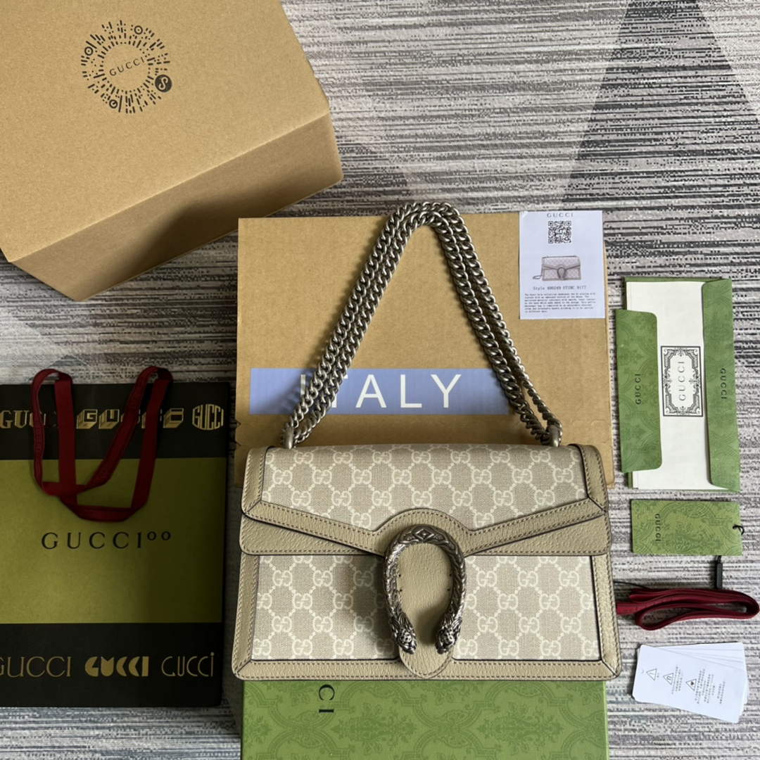 Gucci 400249 Dionysus small shoulder bag beige