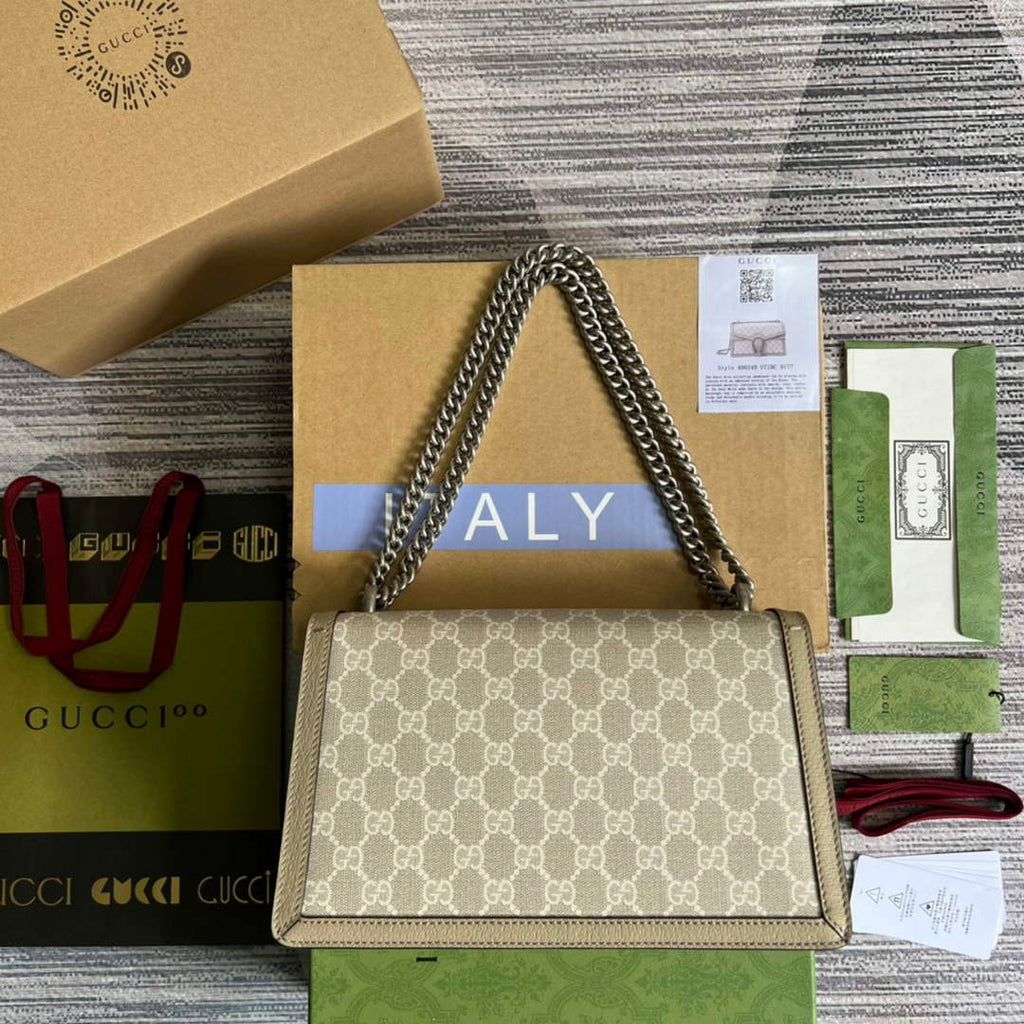 Gucci 400249 Dionysus small shoulder bag beige