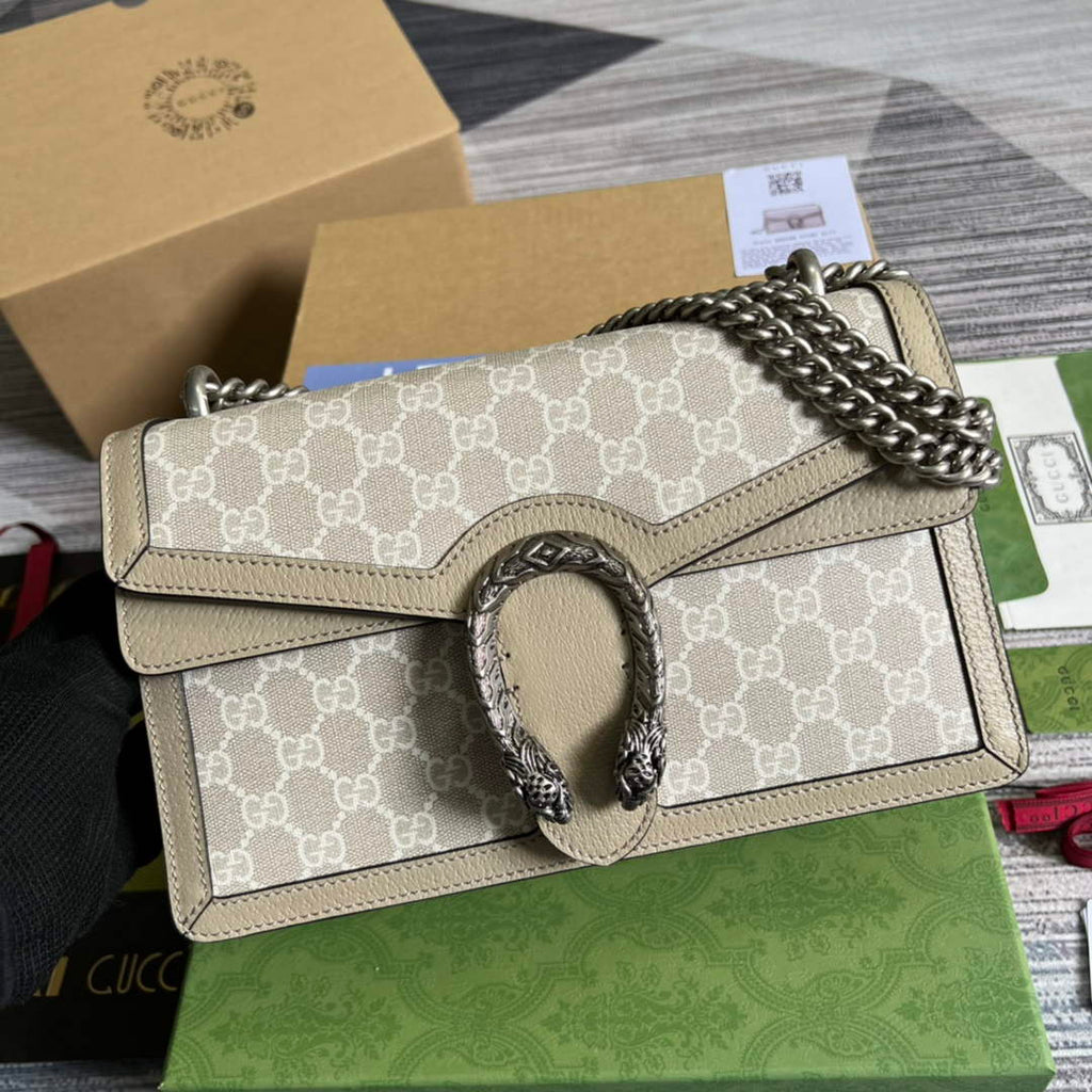 Gucci 400249 Dionysus small shoulder bag beige