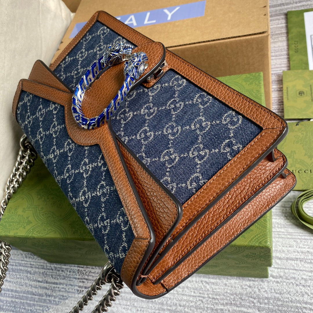 Gucci 400249 Dionysus small shoulder bag dark blue