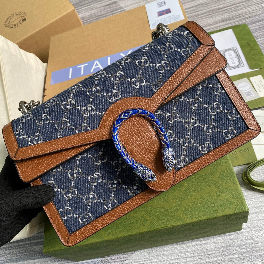 Gucci 400249 Dionysus small shoulder bag dark blue