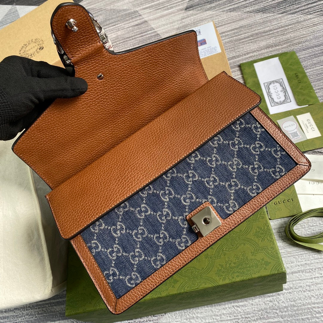 Gucci 400249 Dionysus small shoulder bag dark blue