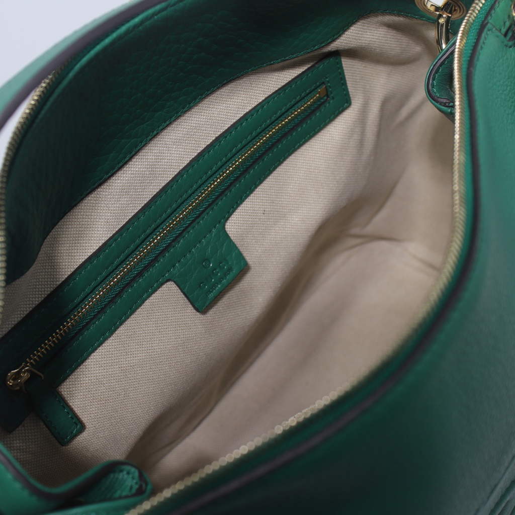 Gucci 408825 SOHO 2way Shoulder Bag In Green Leather