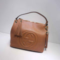 Gucci 408825 SOHO 2way Shoulder Bag In Brown Leather
