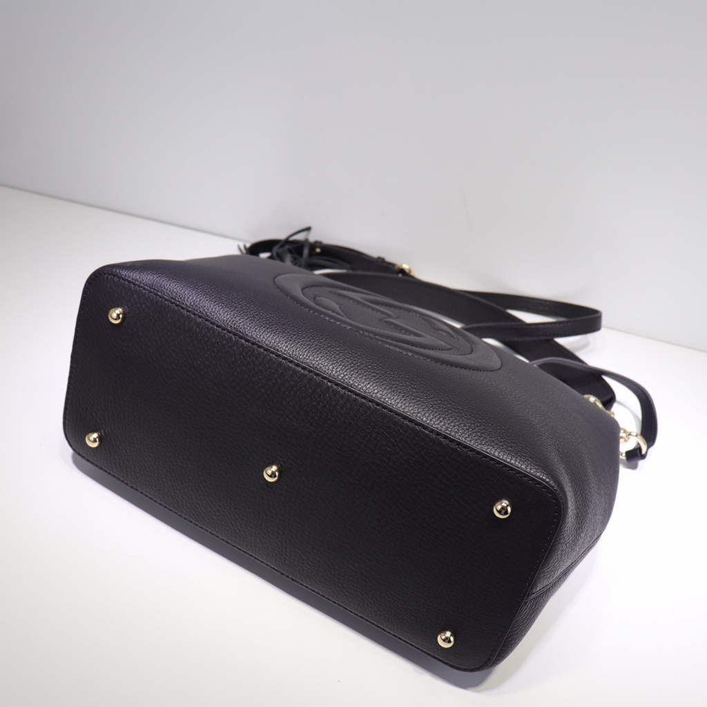 Gucci 408825 SOHO 2way Shoulder Bag In Black Leather