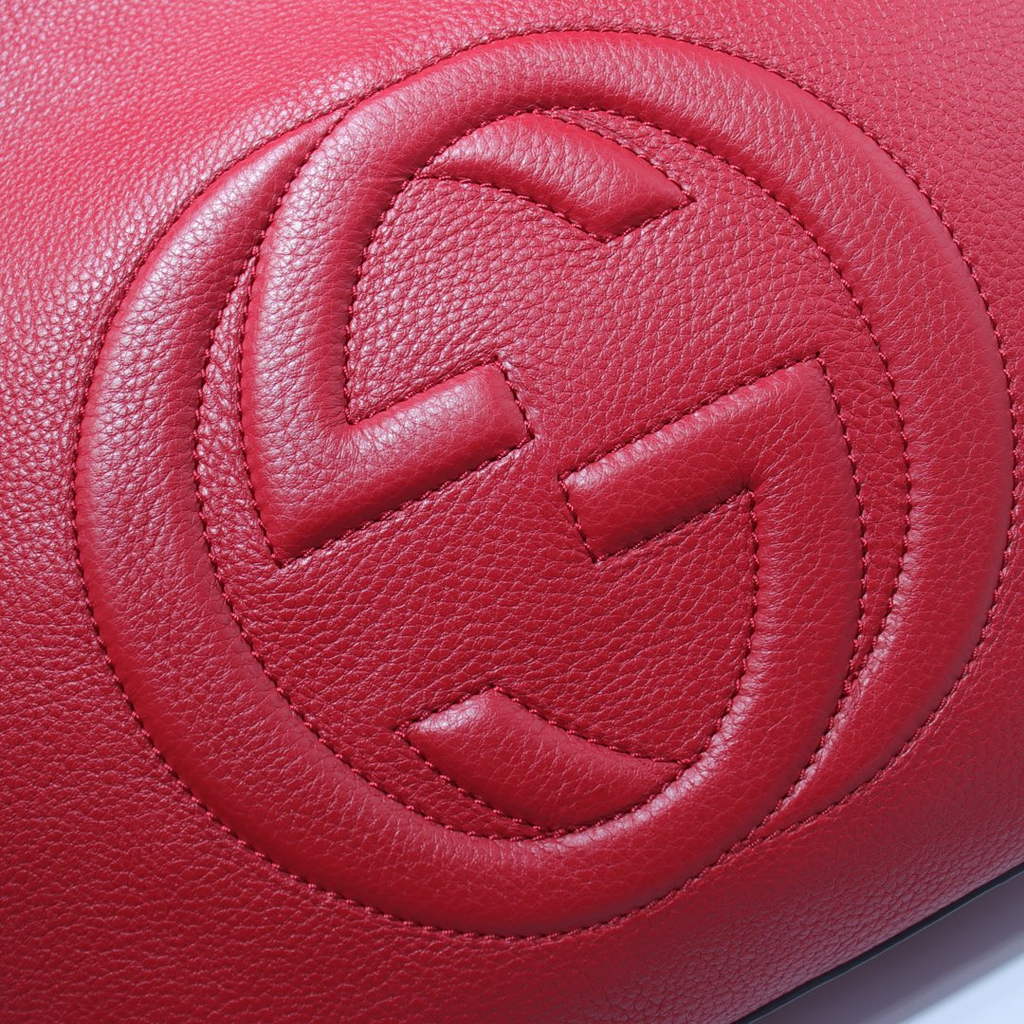 Gucci 408825 SOHO 2way Shoulder Bag In Red Leather