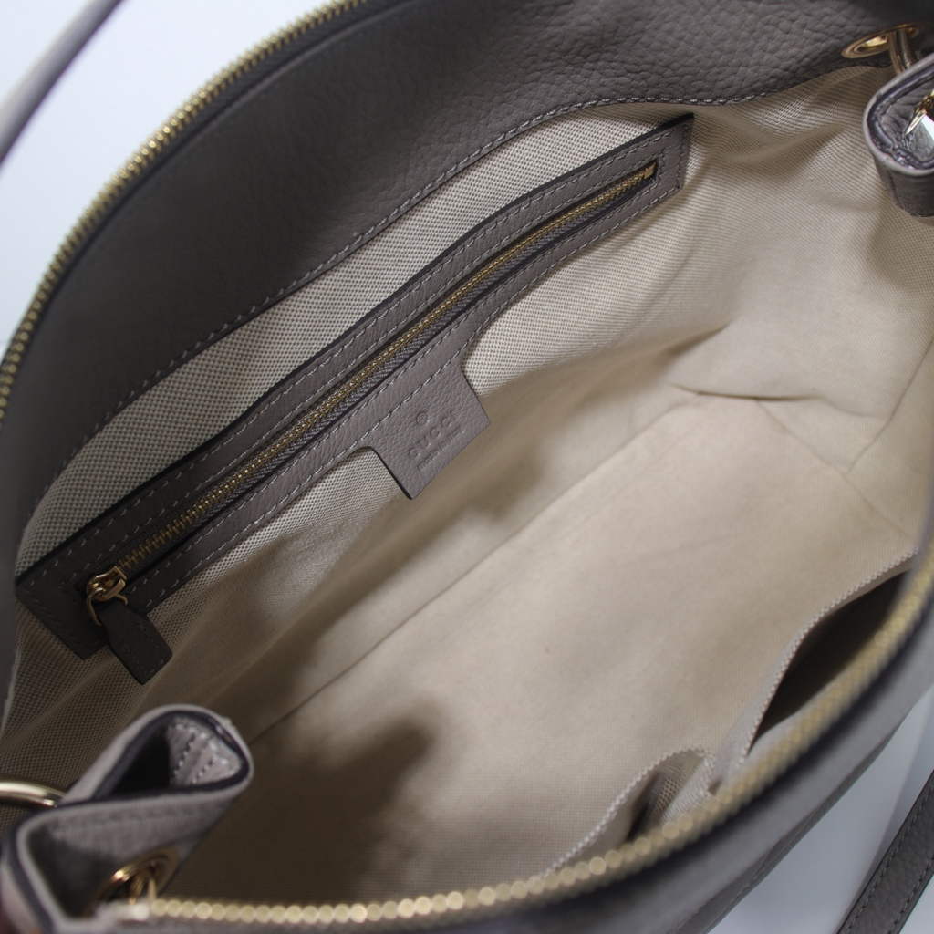 Gucci 408825 SOHO 2way Shoulder Bag In Gray Leather