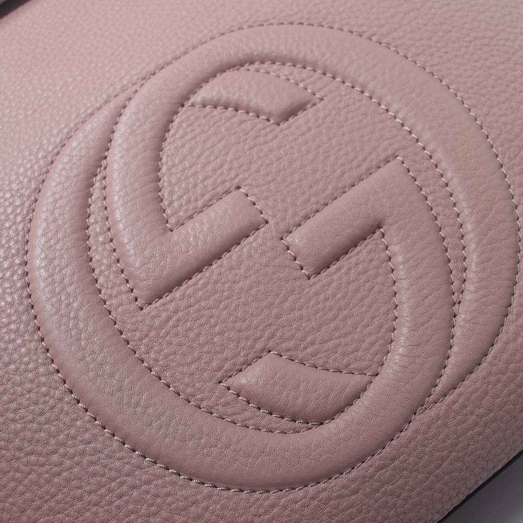Gucci 408825 SOHO 2way Shoulder Bag In Light Pink Leather