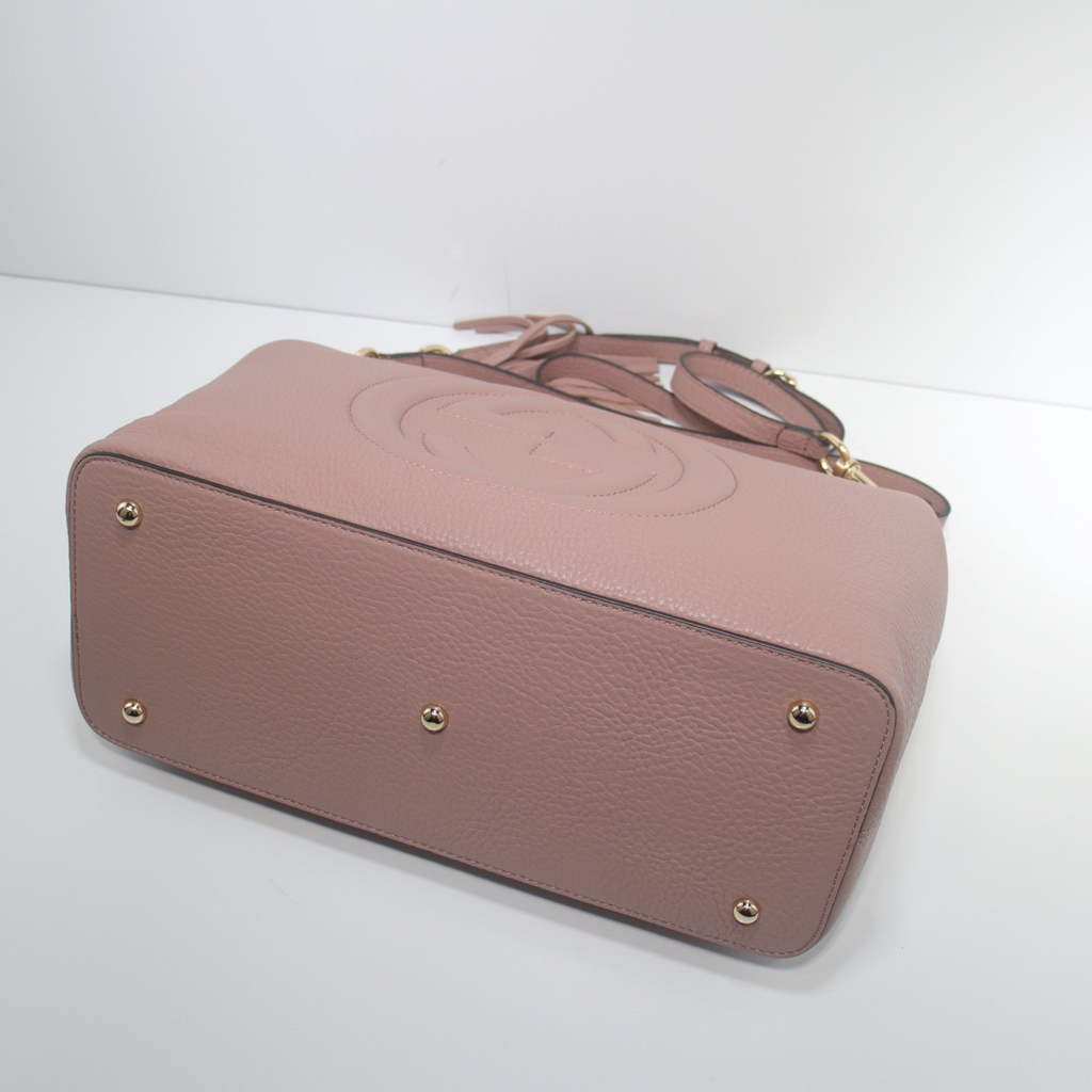 Gucci 408825 SOHO 2way Shoulder Bag In Light Pink Leather