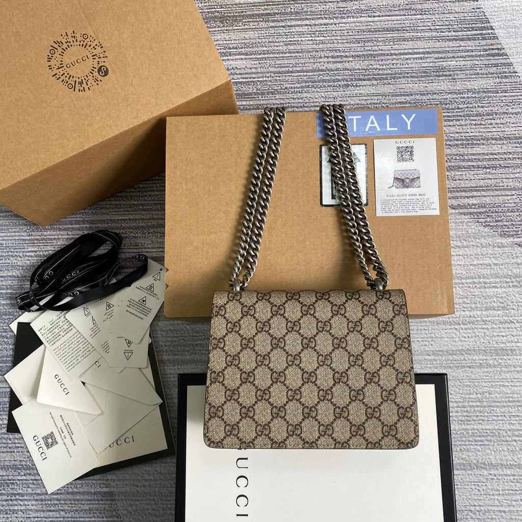 Gucci ‎‎421970 Dionysus GG Supreme mini bag wine red