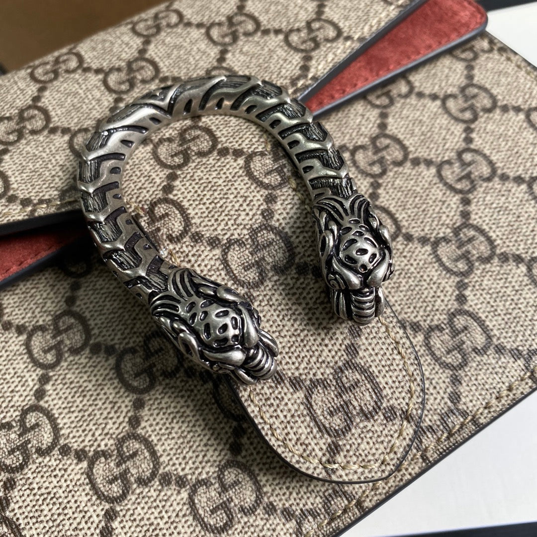Gucci ‎‎421970 Dionysus GG Supreme mini bag wine red
