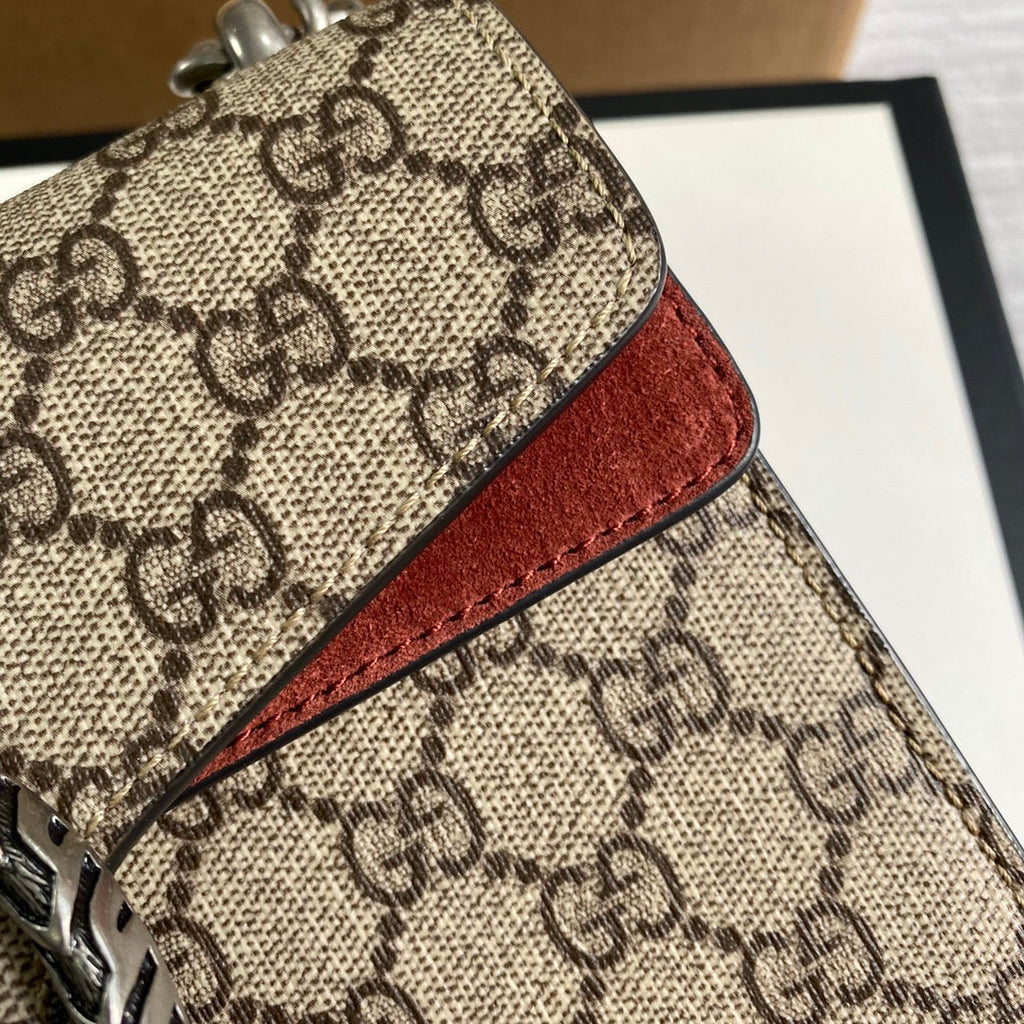 Gucci ‎‎421970 Dionysus GG Supreme mini bag wine red