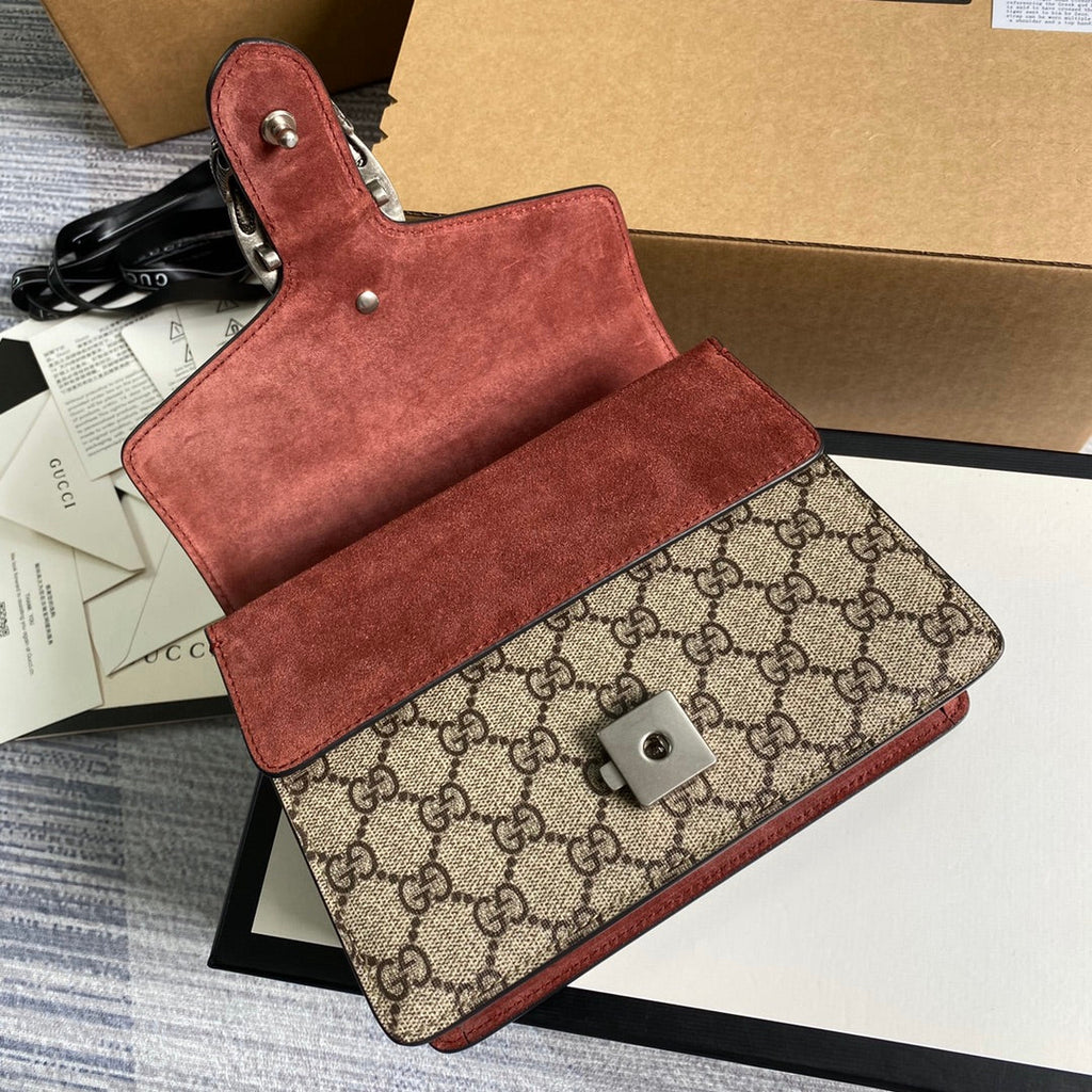 Gucci ‎‎421970 Dionysus GG Supreme mini bag wine red