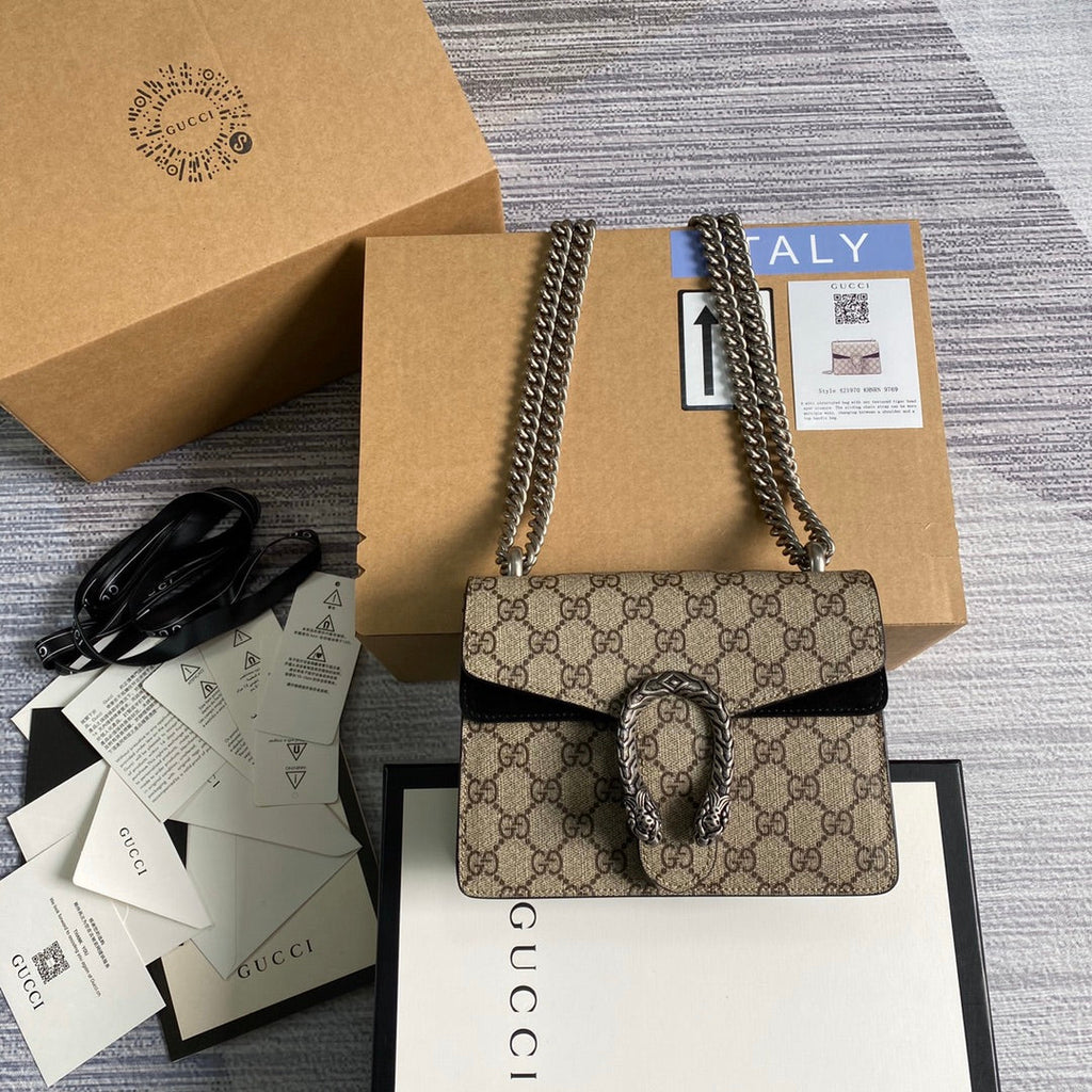 Gucci ‎‎421970 Dionysus GG Supreme mini bag black