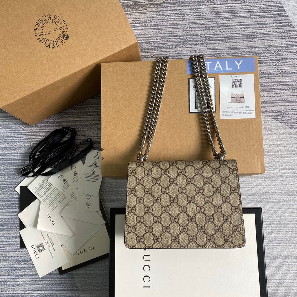 Gucci ‎‎421970 Dionysus GG Supreme mini bag black