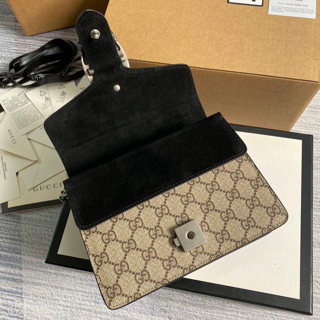 Gucci ‎‎421970 Dionysus GG Supreme mini bag black