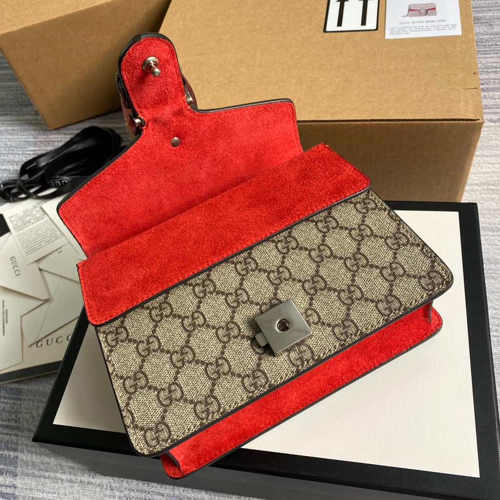 Gucci ‎‎421970 Dionysus GG Supreme mini bag red