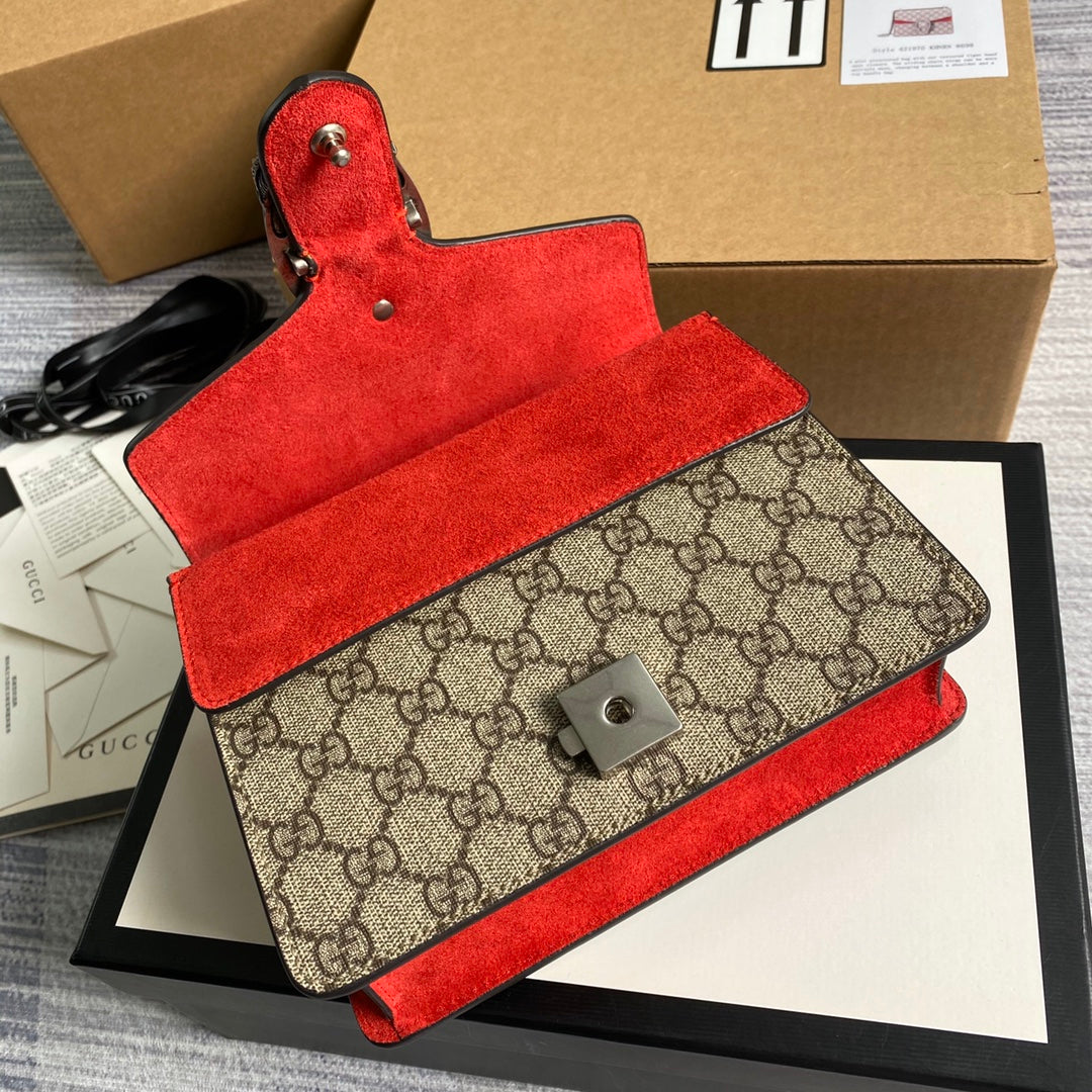 Gucci ‎‎421970 Dionysus GG Supreme mini bag red