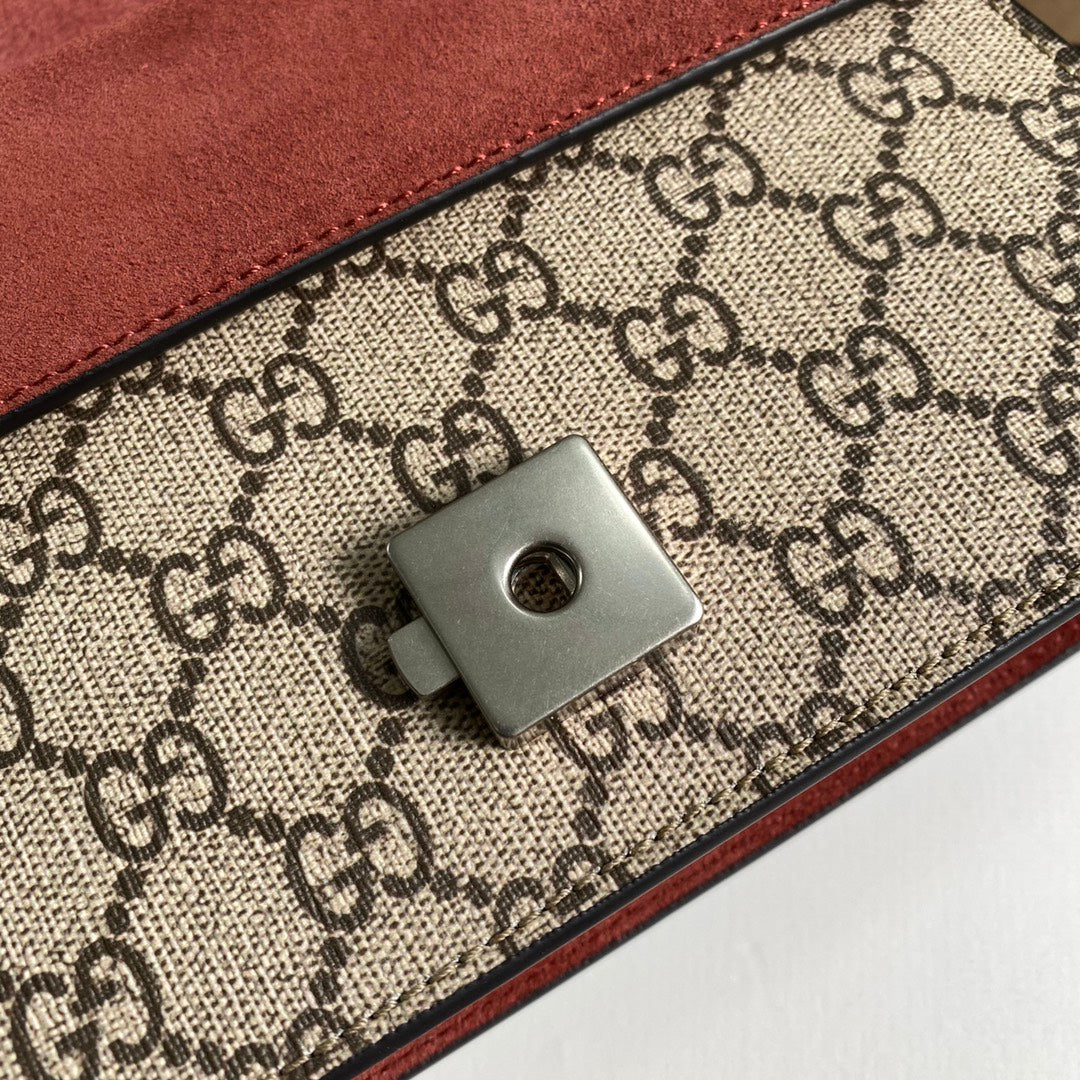 Gucci ‎‎421970 Dionysus GG Supreme mini bag flower wine red