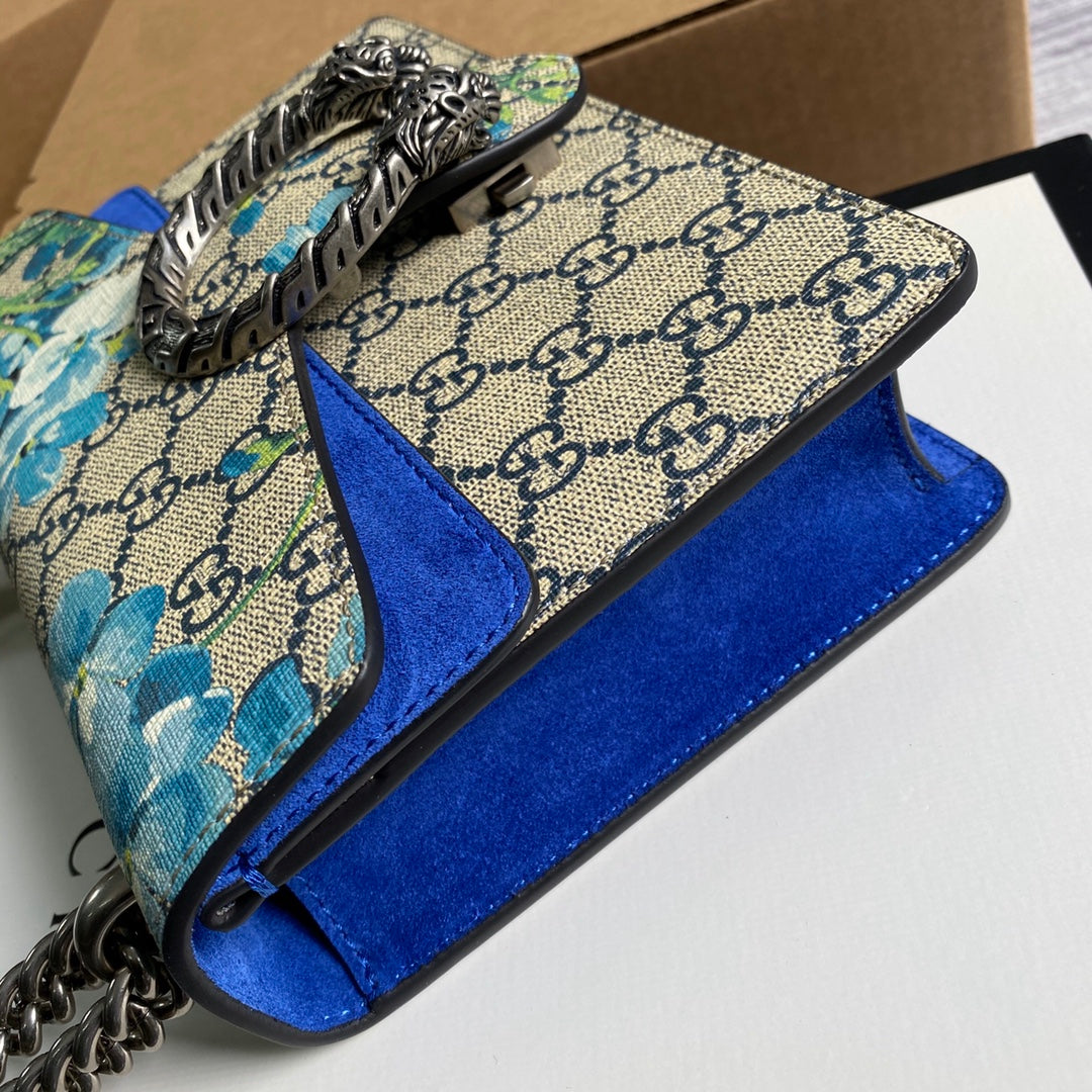 Gucci ‎‎421970 Dionysus GG Supreme mini bag flower blue