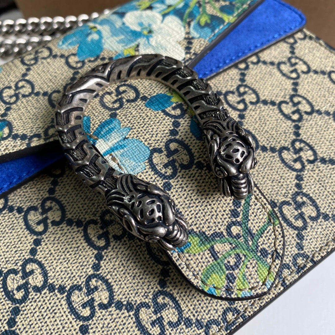 Gucci ‎‎421970 Dionysus GG Supreme mini bag flower blue