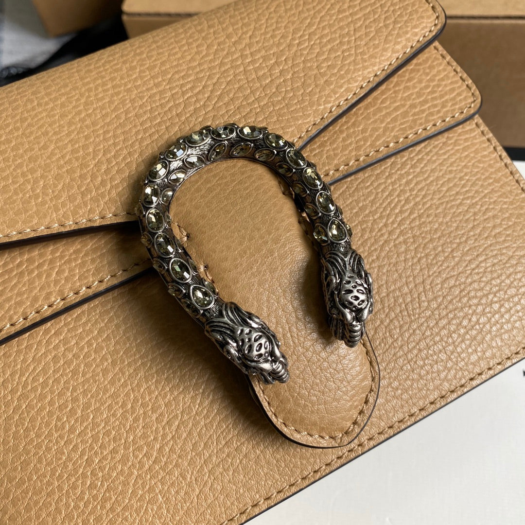 Gucci ‎‎421970 Dionysus leather mini bag apricot leather