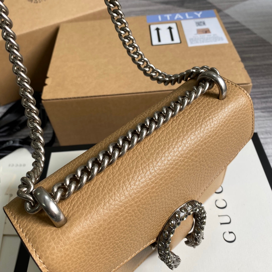 Gucci ‎‎421970 Dionysus leather mini bag apricot leather