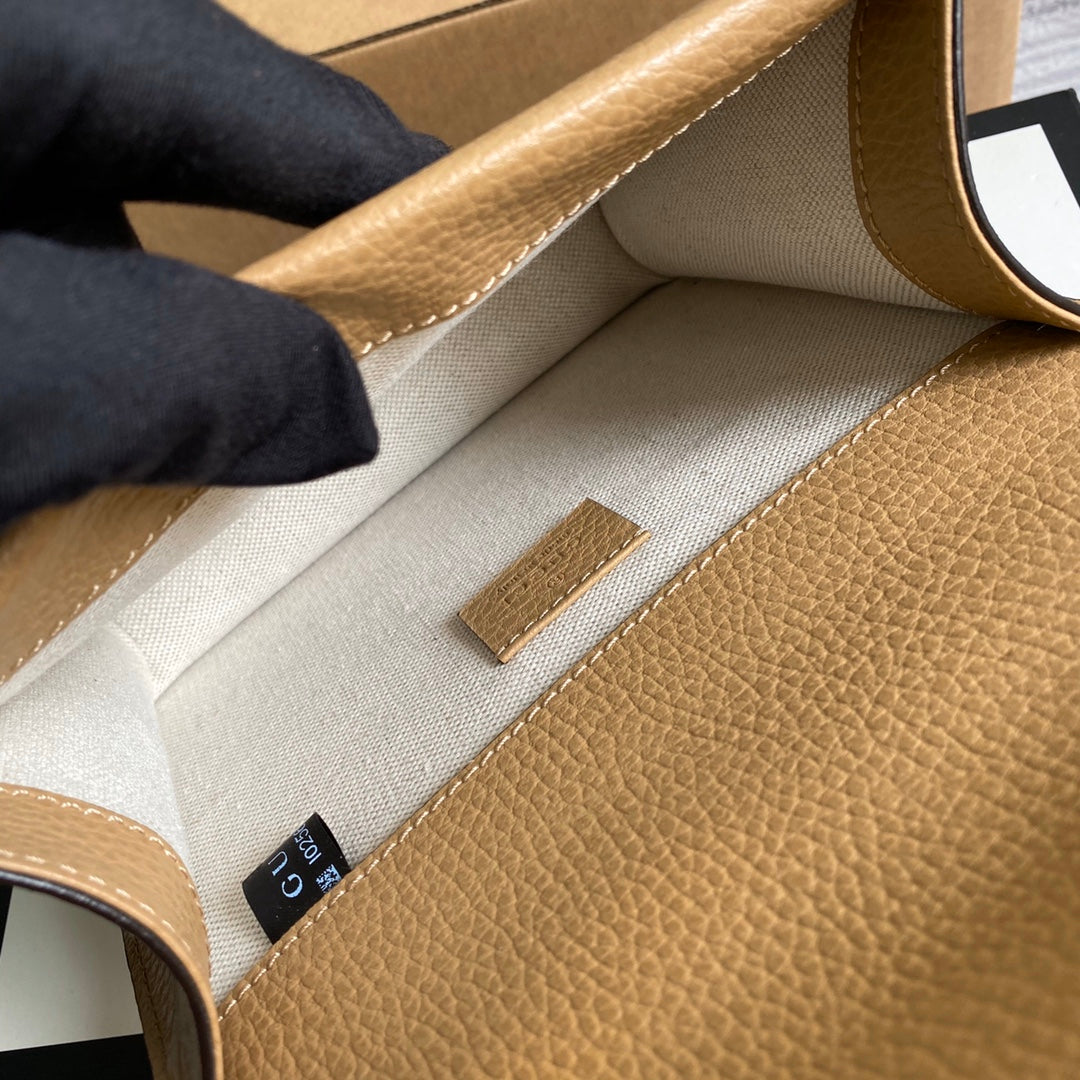 Gucci ‎‎421970 Dionysus leather mini bag apricot leather